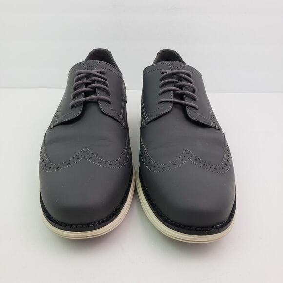 Cole Haan Original Grand Mens Size 10 Gray Leather Wingtip Oxford Shoes C30025 main image 13